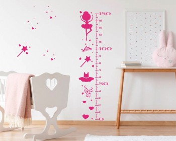 Ballerina Height Chart Wall Decal